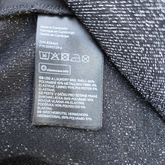 H&M Shimmering Black Wrap Blouse - Picture 8 of 8